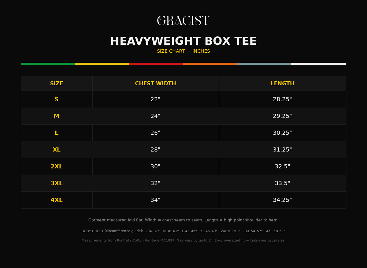 Gracist Heavyweight Box Tee – Black